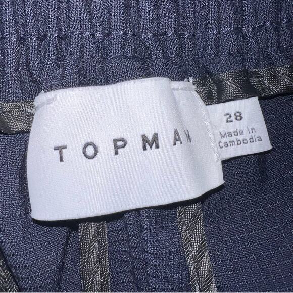 TOPMAN NWT Men's Size 28 Navy Blue Ripstop Shorts with Stretch Elastic - Picture 6 of 8